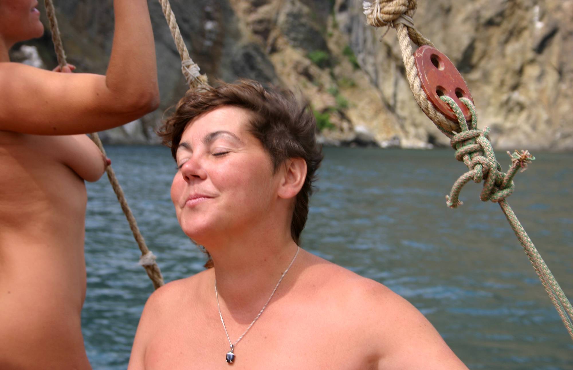 Nudist Photos Boating Sail and Relaxation - 1