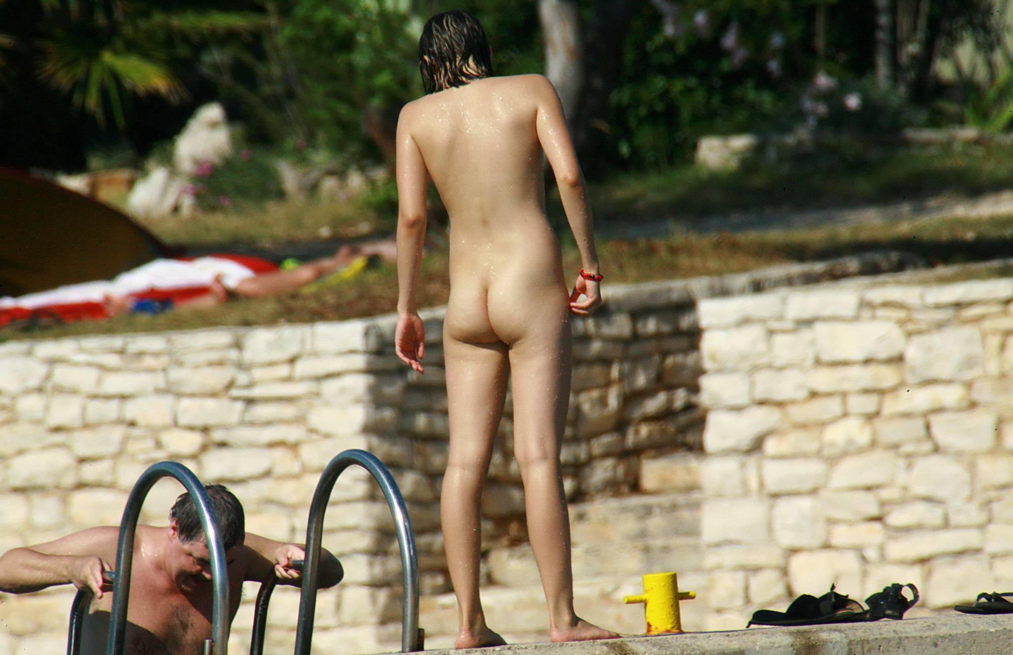 Nudist Pictures Sunny Lakeside Strolling - 1