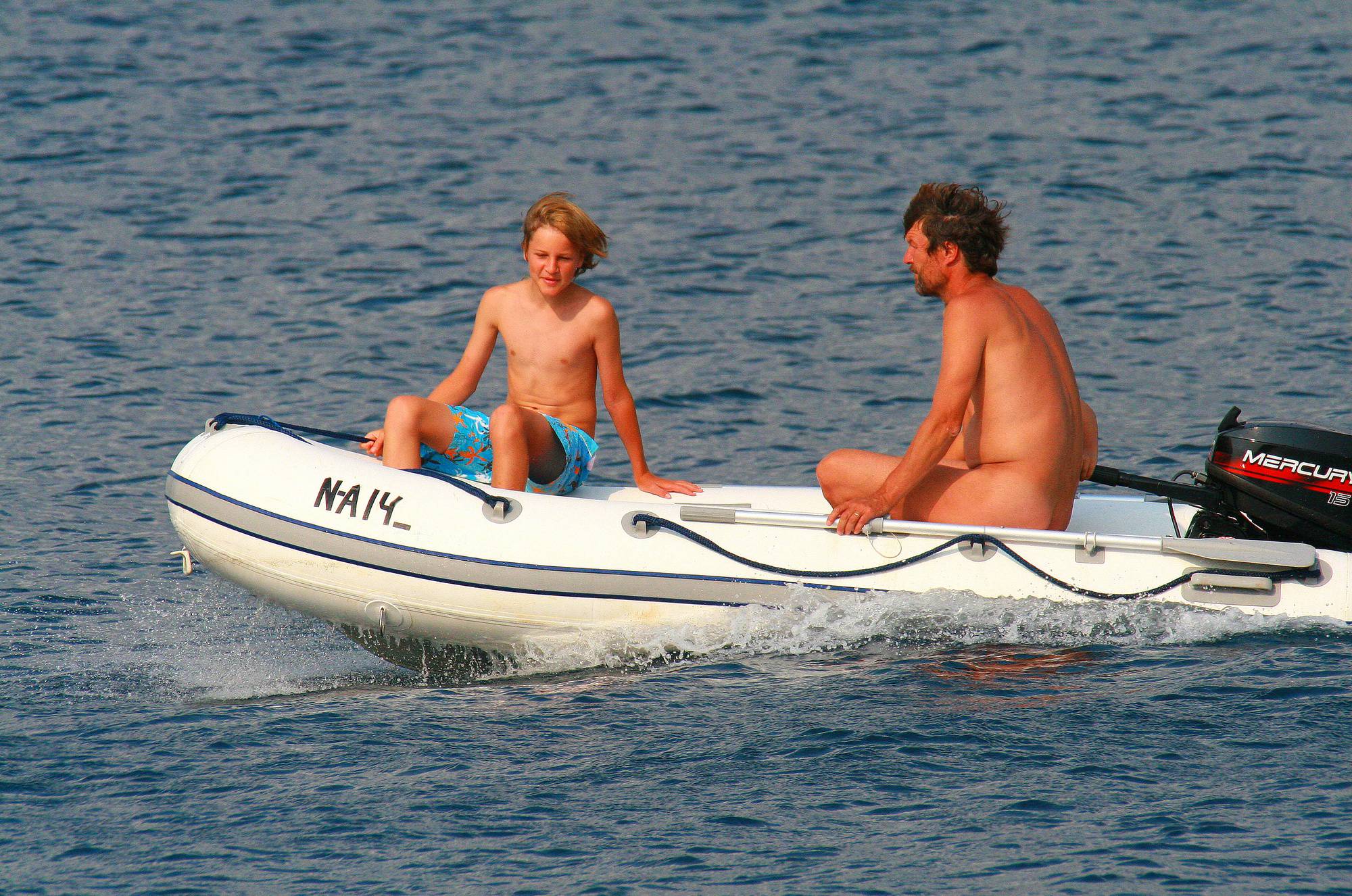 Nudist Pictures Uka FKK In-Water Boating - 2
