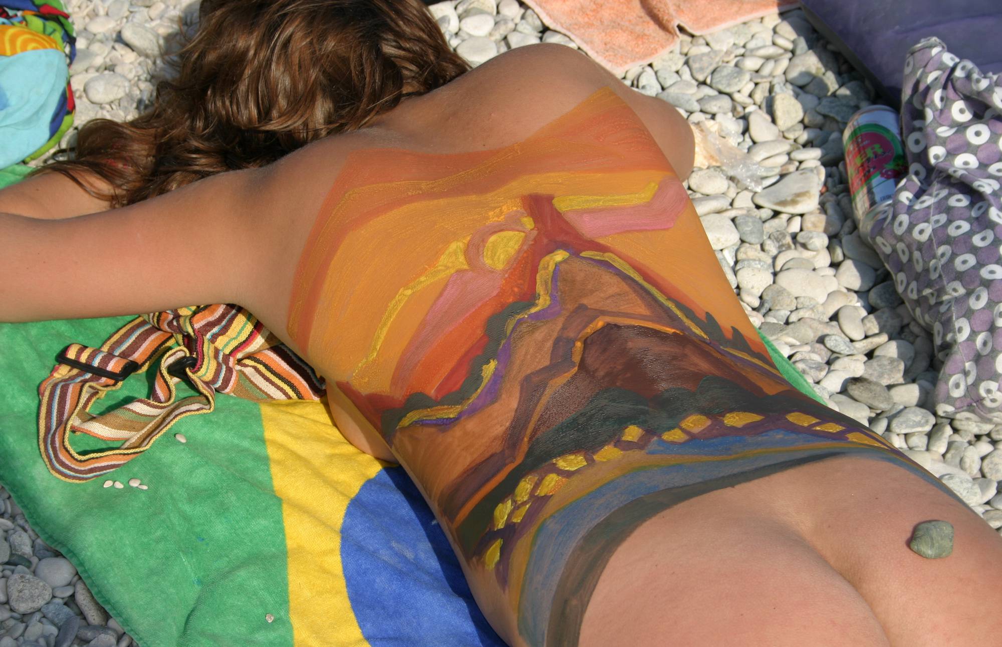 Pure Nudism Images Yellow Eye Body Painting - 2